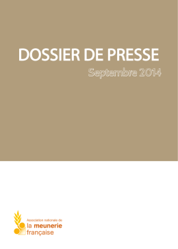 DOSSIER DE PRESSE - Meunerie Française