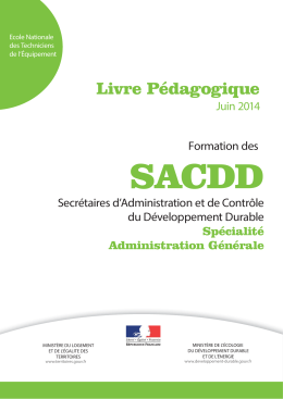 Livre pedagogique SACDD administration générale