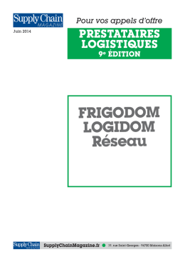 FRIGODOM LOGIDOM Réseau - Supply Chain Magazine