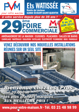Ets Watiss&eacute;E - PVM - Pour Votre Maison