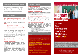 guide 2014-2015 - (CNAM) Martinique