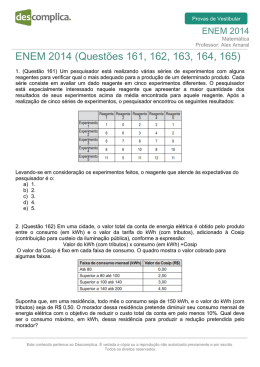 ENEM 2014 (Questões 161, 162, 163, 164, 165)