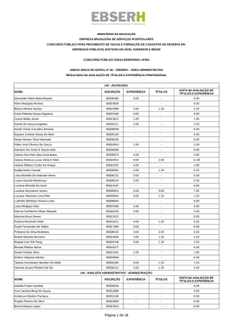 Anexo &Uacute;nico do Edital n&ordm; 46