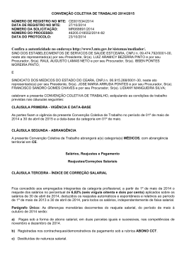 Acordo Coletivo de Trabalho - SIMEC x SINDESSEC 2014 / 2015