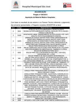 ADJUDICAÇÃO Pregão nº 036/2014 Aquisição de Material Médico
