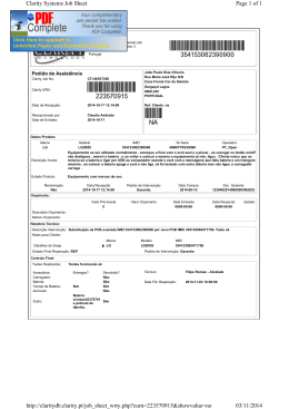 Page 1 of 1 Clarity Systems Job Sheet 03/11/2014 http://claritydb