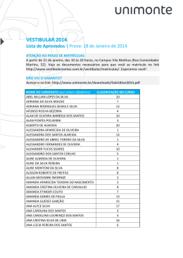 Aprovados: Prova 18/jan