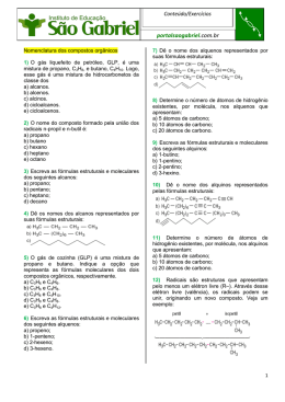 Nomenclatura de compostos orgânicos.