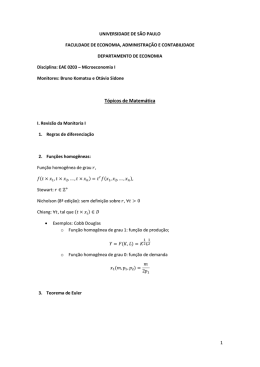 Tópicos de Matemática - Erudito-FEA/USP
