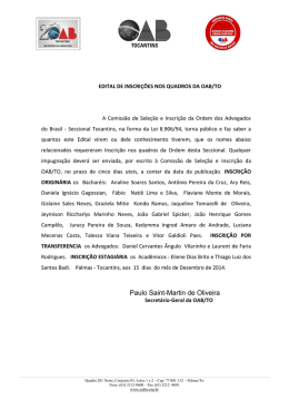 Ordem dos Advogados do Brasil - OAB-TO