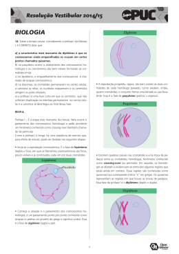 Resolução Vestibular 2014/15 BIOLOGIA