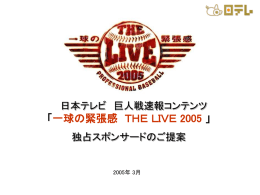 一球の緊張感 THE LIVE 2005