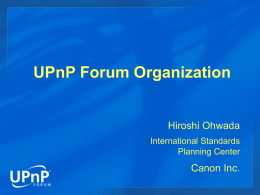 Security - UPnP Forum
