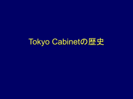 Tokyo Cabinetの現状