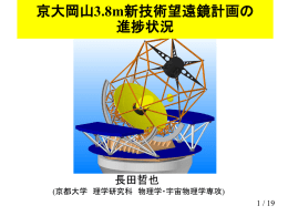 京大岡山3.8m新技術望遠鏡計画の進捗状況