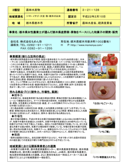 第8号 栃木県女性農業士が選んだ栃木県産野菜・果物をベースにした