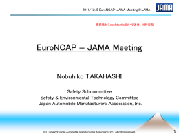 （社）日本自動車工業会・安全部会 1