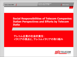 Telecom Italia and CSR