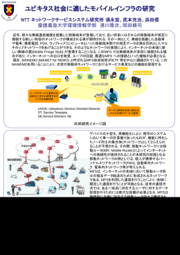 ユビキタス社会に適したモバイルインフラの研究 NTT ネットワーク