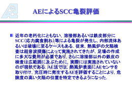 SCC亀裂評価 - ae-application.com