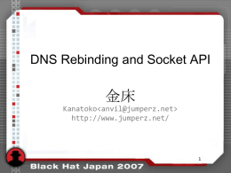 DNS Rebinding and Socket API