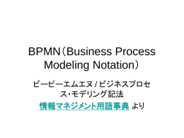 BPMN（Business Process Modeling Notation）