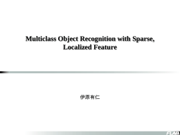 Multiclass Object Recognition with Sparse, Localized Feature