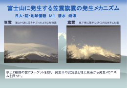 富士山の雲画像 - 日本大学文理学部