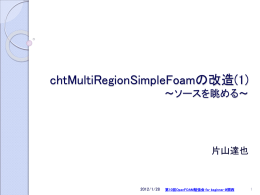 ChtMultiRegionSimpleFoamの改造(1)（片山）