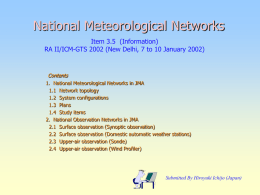 National Meteorological Networks