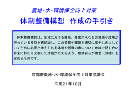 体制整備構想の記入方法 - 京都府農地・水・環境保全向上対策協議会
