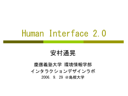 PowerPoint プレゼンテーション - Human Interface 2.0