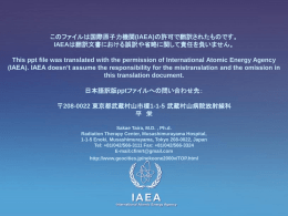 IAEAによる事故の検討