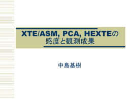 XTE/ASM、PCA、HEXTEの感度と観測成果