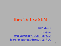 How To Use SEM