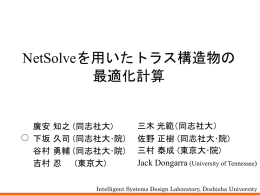 NetSolveを用いたトラス構造物の 最適化計算