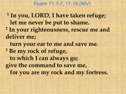 you are my strong refuge. - JCCT (Japanese Christian Community of