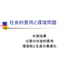 社会的費用と環境問題