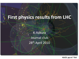 First physics results from LHC