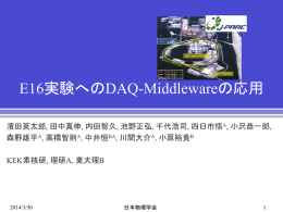 DAQ-Middleware活用事例1