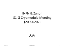 INFN & Zanon S1-G Cryomodule Meeting (20090202)