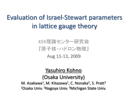 Evaluation of Israel-Stewart parameters in lattice gauge theory