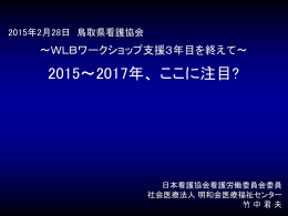 WLBワークショップ支援3年目を終えて～2015～2017
