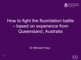 Japan lecture - Fluoride Information Australia