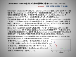 Domainwall fermionを用いた赤外領域の格子QCD