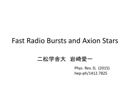 Fast Radio Bursts and Axion Stars