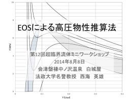 EOSによる高圧物性推算法