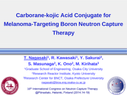 16th International Congress on Neutron Capture Therapy