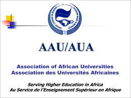 PowerPoint - Association of African Universities