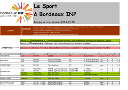 Le Sport à Bordeaux INP